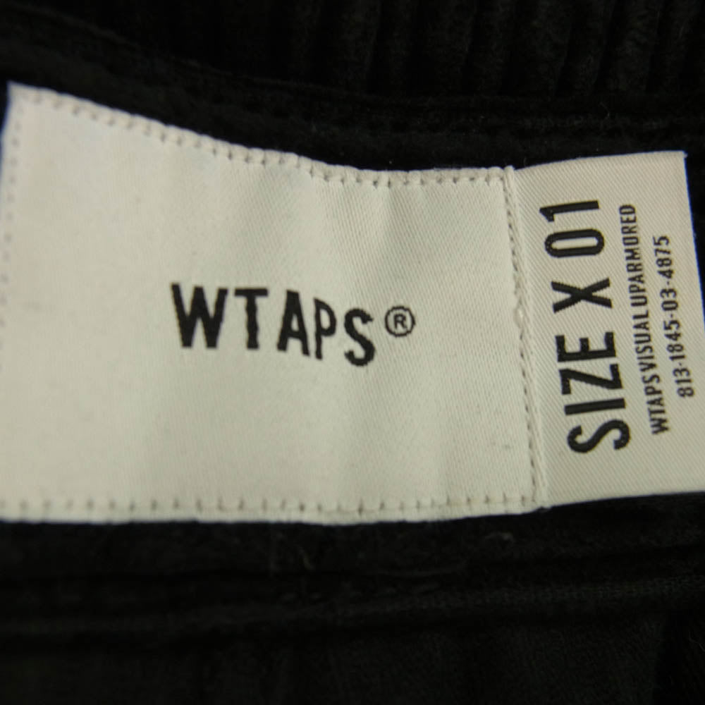 WTAPS ダブルタップス 21AW 212TQDT-PTM02 TUCK 02 CORDUROY TROUSERS コーデュロイ トラウザーズ パンツ ブラック系 01【中古】
