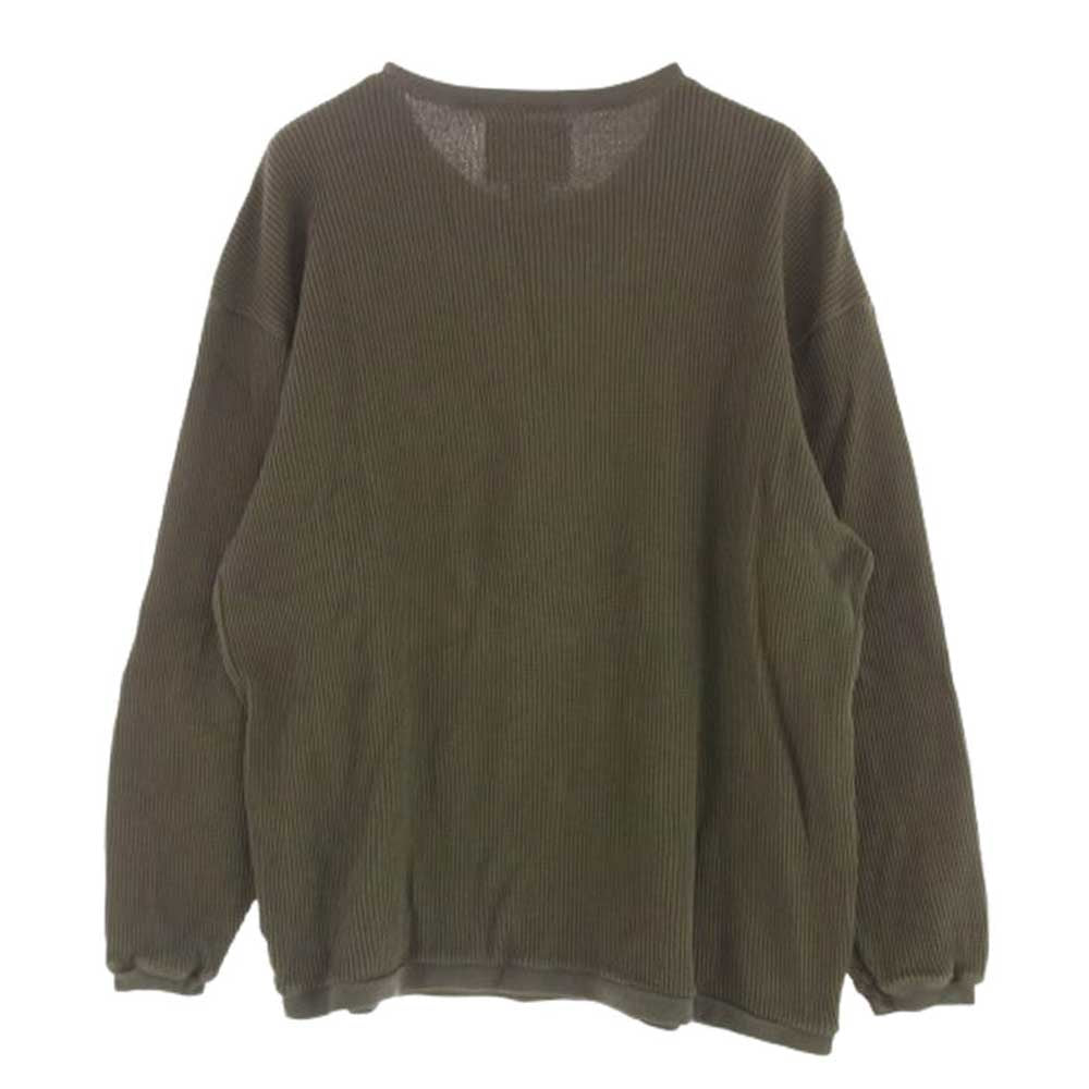 WTAPS ダブルタップス 20AW 202ATDT-CSM23 WAFFLE LS ワッフル サーマル L/S Tシャツ カットソー カーキ系 04【中古】