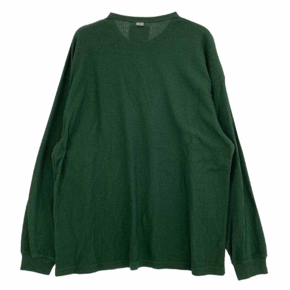 WTAPS ダブルタップス 22AW 222ATDT-CSM27 WAFFLE LS CTPL.REGULAR ワッフル ロングスリーブ Tシャツ グリーン系 04【中古】
