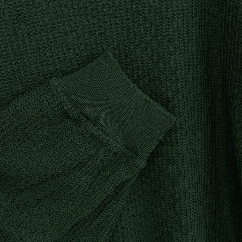 WTAPS ダブルタップス 22AW 222ATDT-CSM27 WAFFLE LS CTPL.REGULAR ワッフル ロングスリーブ Tシャツ グリーン系 04【中古】