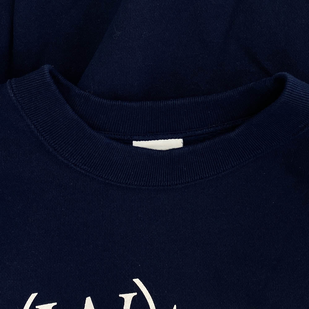 WTAPS ダブルタップス 22AW 222ATDT-CPM01S FORTLESS SWEATER クルーネック ロゴ プリント スウェット ネイビー系 04【中古】