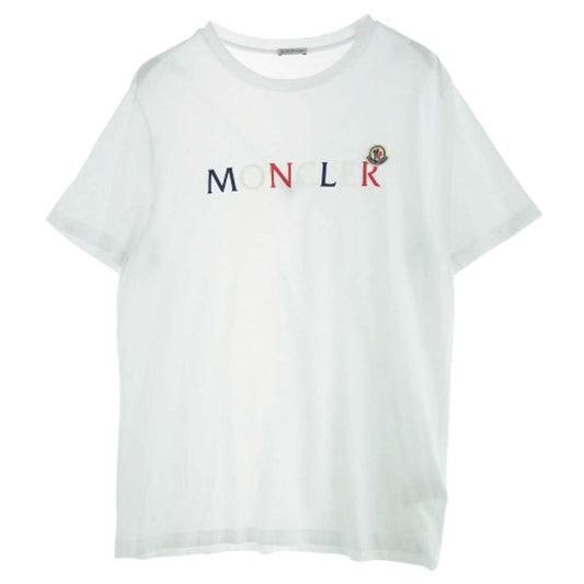 MONCLER モンクレール H10918C00043 SS T SHIRTS プリント Tシャツ ホワイト系 XL【中古】