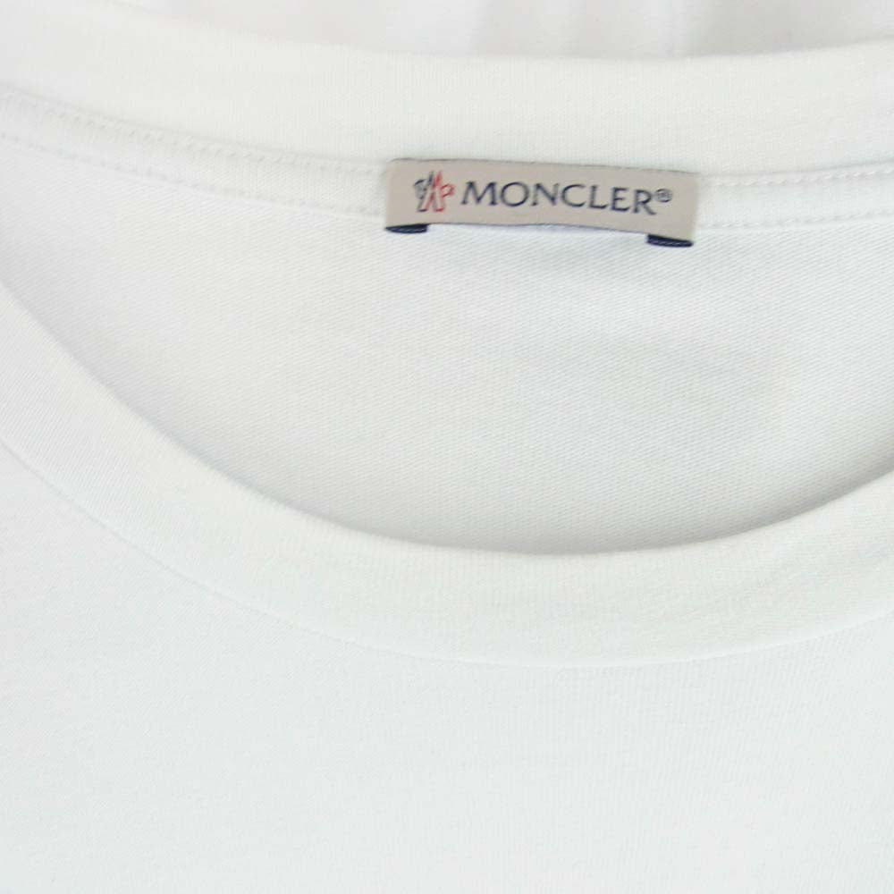 MONCLER モンクレール H10918C00043 SS T SHIRTS プリント Tシャツ ホワイト系 XL【中古】