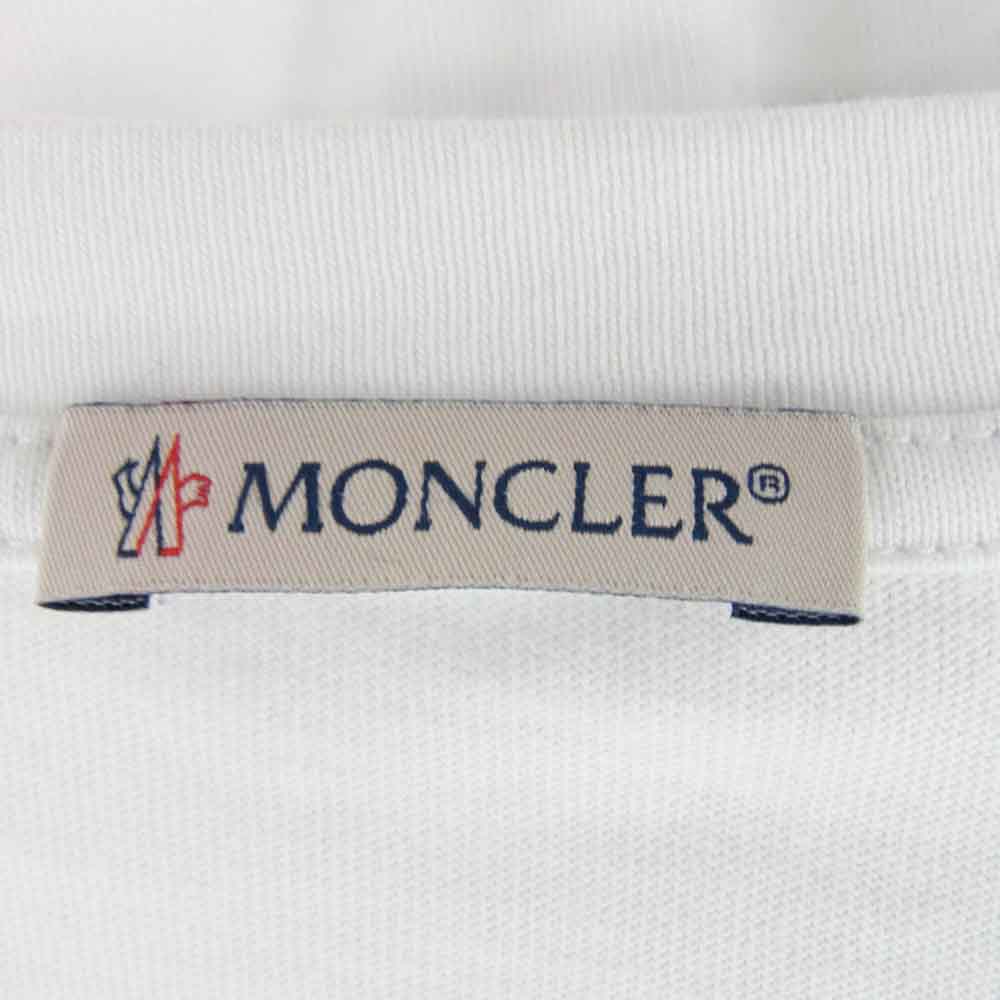 MONCLER モンクレール H10918C00043 SS T SHIRTS プリント Tシャツ ホワイト系 XL【中古】