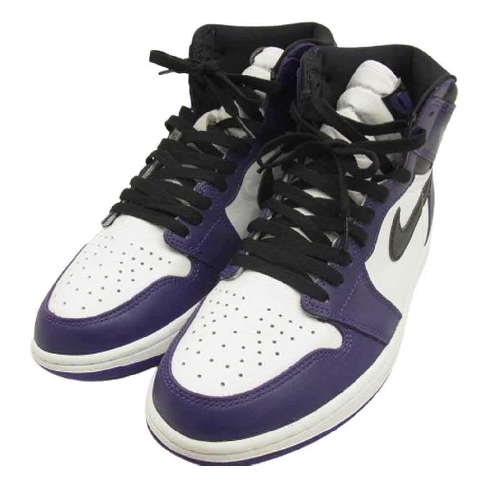 NIKE ナイキ 555088-500 Air Jordan 1 Retro High OG Court Purple エアジョーダン1 レトロ ハイ OG コートパープル スニーカー 28.5cm【中古】
