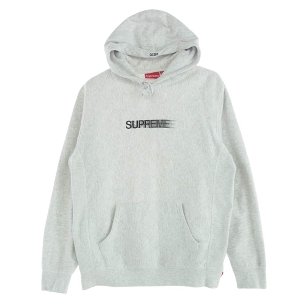 Supreme シュプリーム 20SS supreme motion logo hooded sweatshirt モーションロゴ スウェット パーカー グレー系 L【中古】