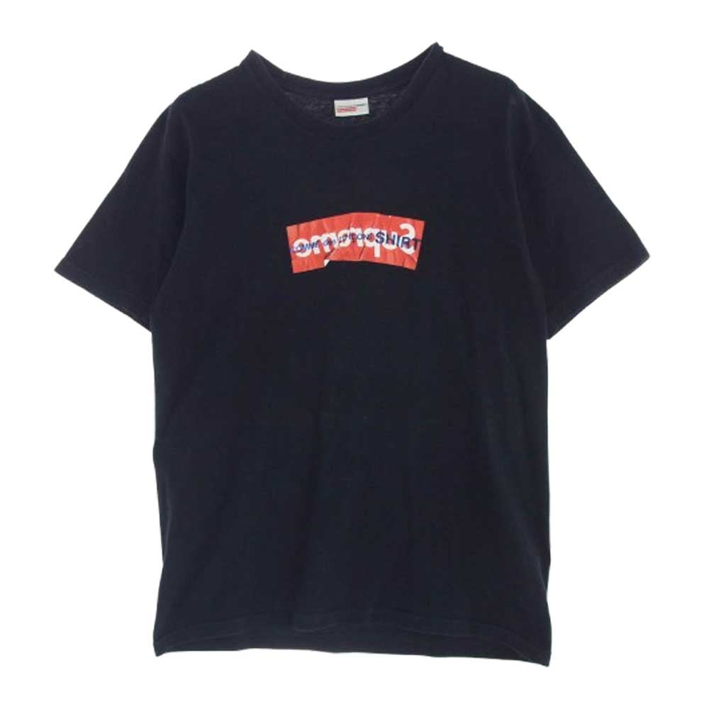 Supreme シュプリーム 17SS Comme des Garcons SHIRT Box Logo Tee コムデギャルソン シャツ ボックス ロゴ Tシャツ ブラック系 L【中古】
