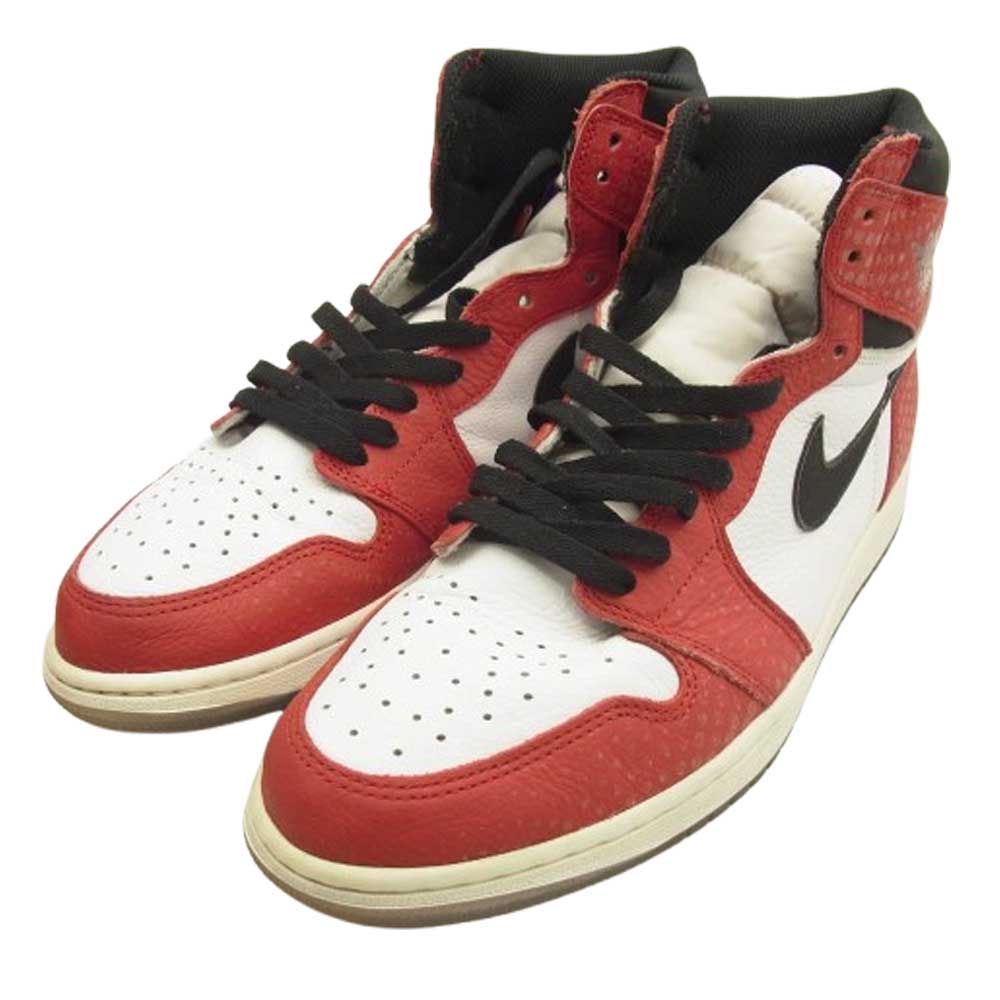 NIKE ナイキ 555088-602 Spiderman Air Jordan 1 Origin Story スパイダーマン エアジョーダン1  オリジンストーリー スニーカー 29.5cm【中古】