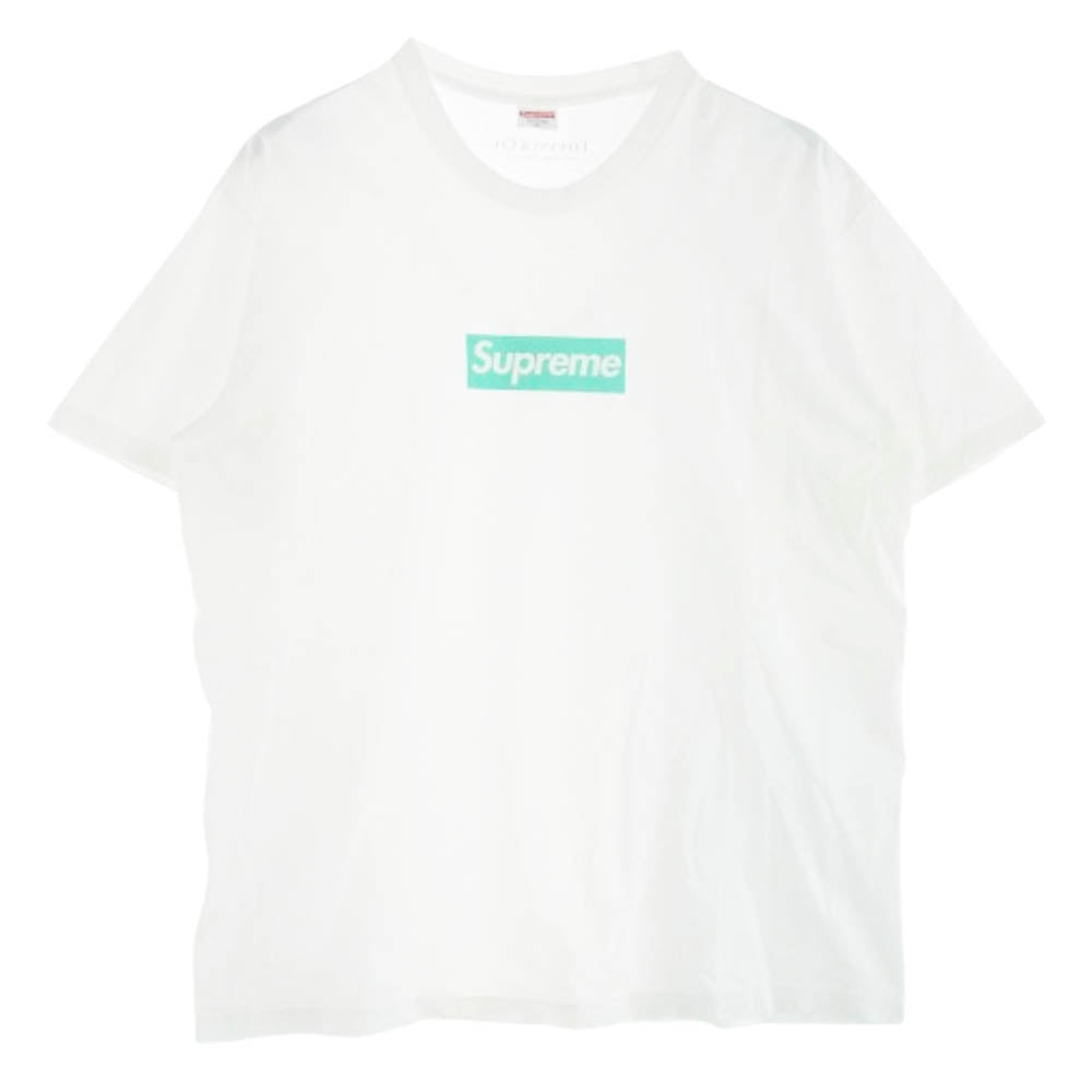 Supreme シュプリーム 21AW Tiffany & Co. Box Logo Tee ティファニー ボックス ロゴ Tシャツ ホワイト系 XL【中古】