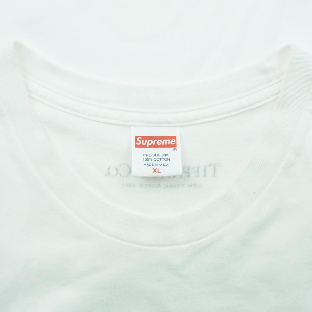 Supreme シュプリーム 21AW Tiffany & Co. Box Logo Tee ティファニー ボックス ロゴ Tシャツ ホワイト系 XL【中古】
