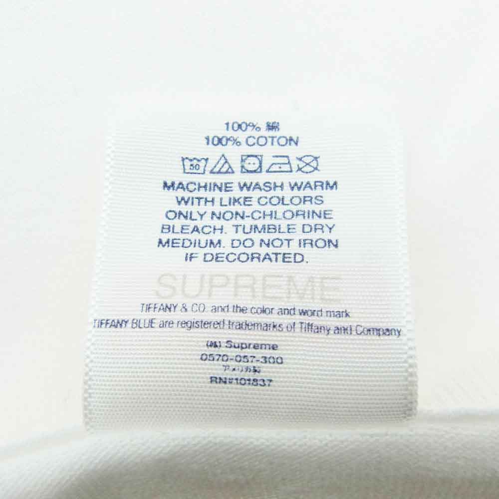 Supreme シュプリーム 21AW Tiffany & Co. Box Logo Tee ティファニー ボックス ロゴ Tシャツ ホワイト系 XL【中古】