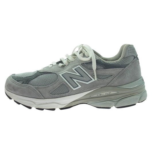 NEW BALANCE ニューバランス M990GL3 990 USA製 クラシックモデル ローカット スニーカー グレー系 UK8.5【中古】