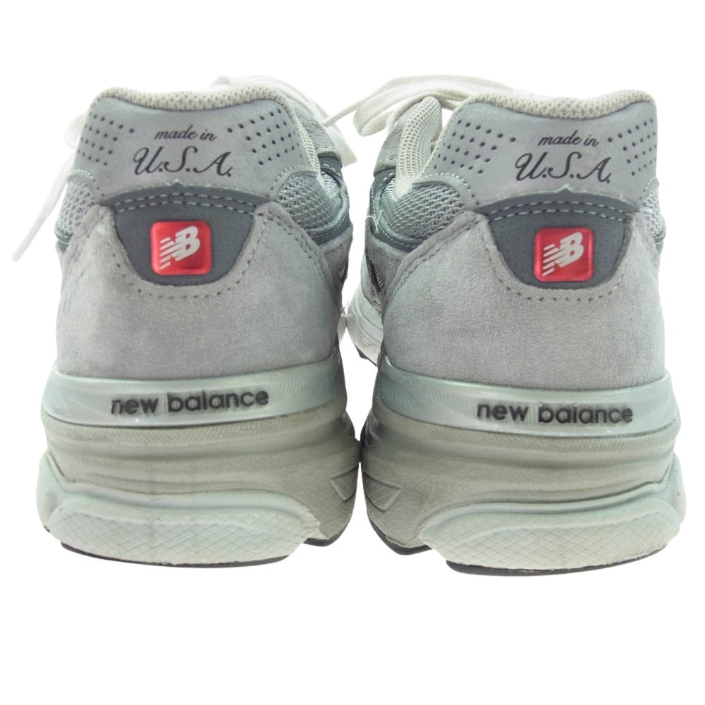 NEW BALANCE ニューバランス M990GL3 990 USA製 クラシックモデル ローカット スニーカー グレー系 UK8.5【中古】