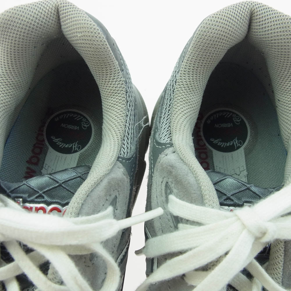 NEW BALANCE ニューバランス M990GL3 990 USA製 クラシックモデル ローカット スニーカー グレー系 UK8.5【中古】