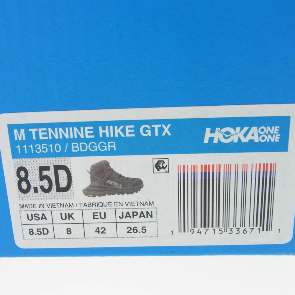 HOKA ONE ONE ホカ オネオネ 1113510-BDGGR TENNINE HIKE GORE-TEX テンナイン ハイク ゴアテックス ハイカットスニーカー ブラック系 26.5cm【美品】【中古】