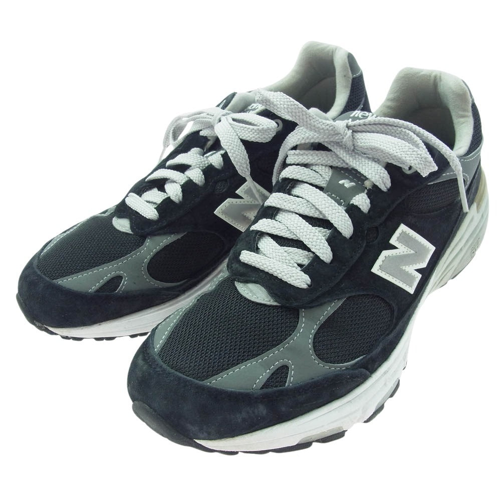 NEW BALANCE ニューバランス MR993BK 993 USA製 ブラック グレー ローカット スニーカー ブラック系 グレー系 UK8.5【中古】