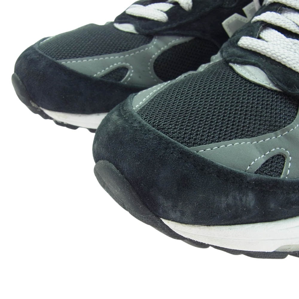 NEW BALANCE ニューバランス MR993BK 993 USA製 ブラック グレー ローカット スニーカー ブラック系 グレー系 UK8.5【中古】