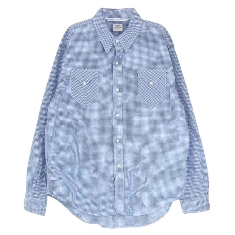 ネセサリーオアアンネセサリー ギンガムチェック ウエスタン 長袖 シャツ ブルー系 2【中古】