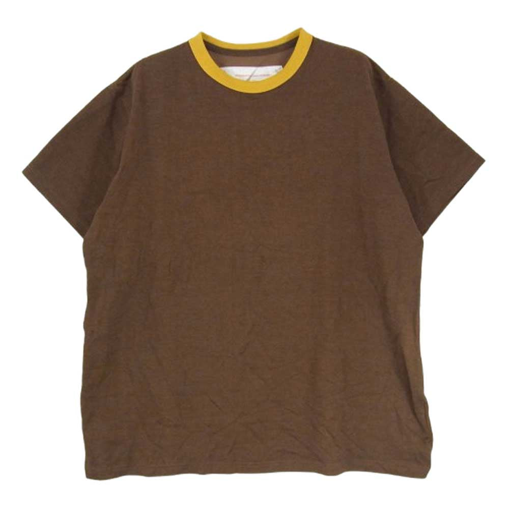 ネセサリーオアアンネセサリー FOOT BALL SOLID フットボール 半袖 Tシャツ ブラウン系 L【中古】