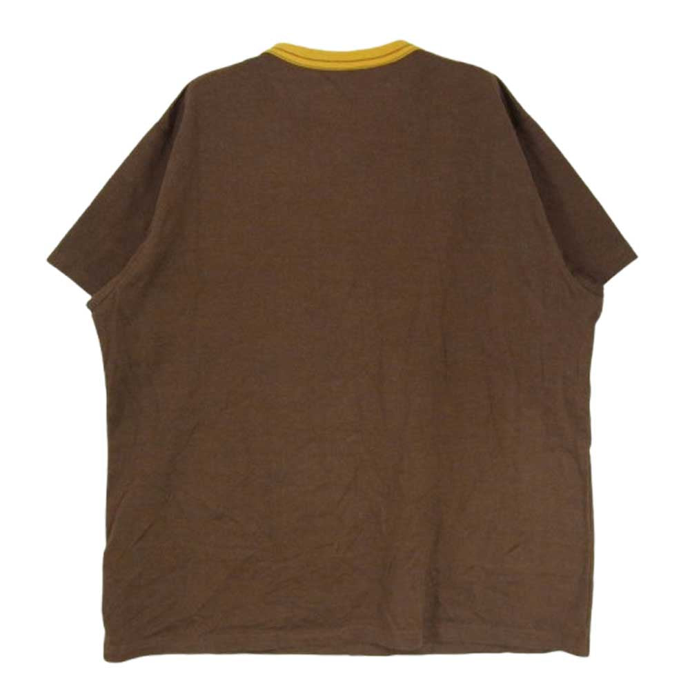 ネセサリーオアアンネセサリー FOOT BALL SOLID フットボール 半袖 Tシャツ ブラウン系 L【中古】