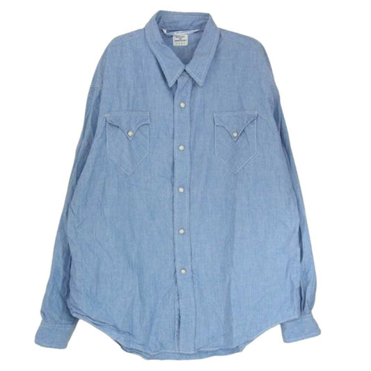 ネセサリーオアアンネセサリー WESTERN ウエスタン 長袖 シャツ ブルー系 3【中古】