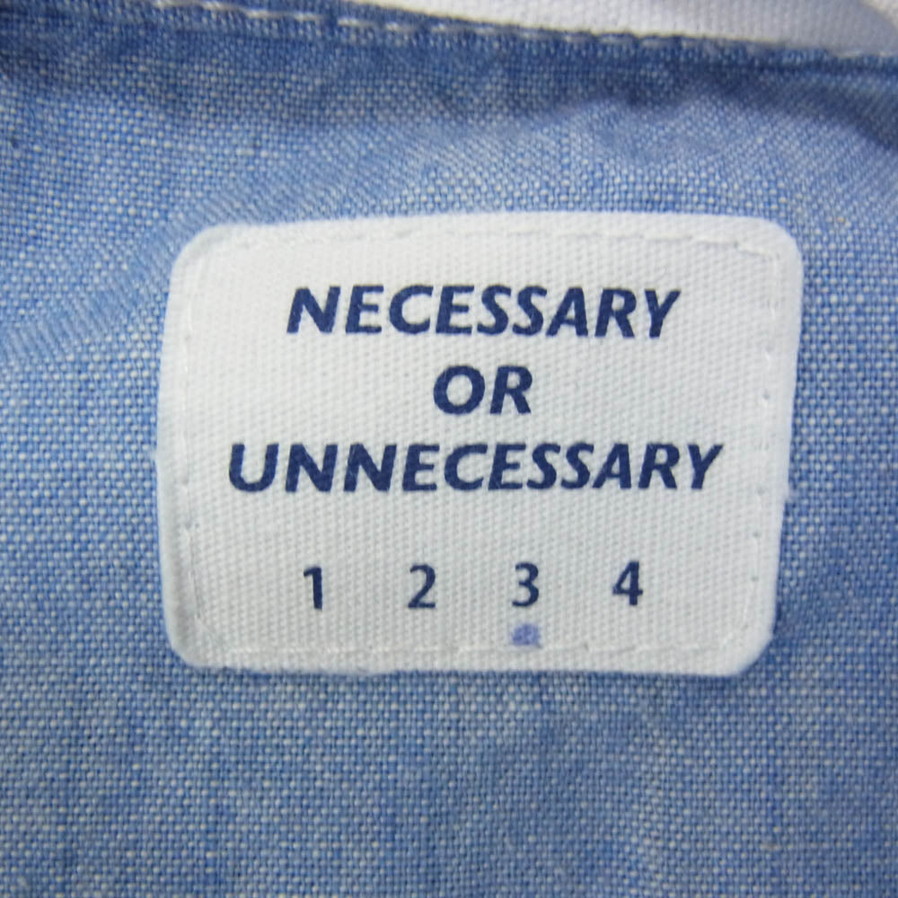 ネセサリーオアアンネセサリー WESTERN ウエスタン 長袖 シャツ ブルー系 3【中古】