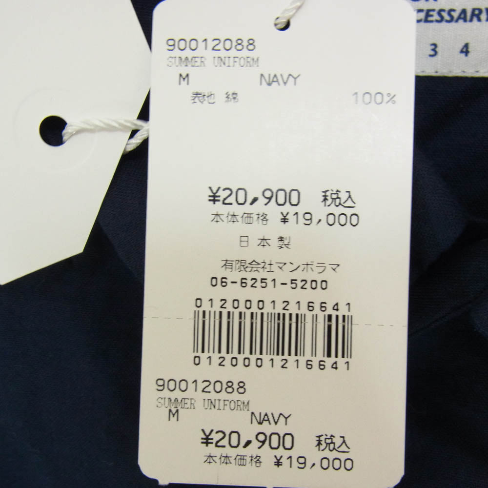 ネセサリーオアアンネセサリー 90012088 SUMMER UNIFORM サマー ユニフォーム シャツ ジャケット ネイビー系 M【中古】