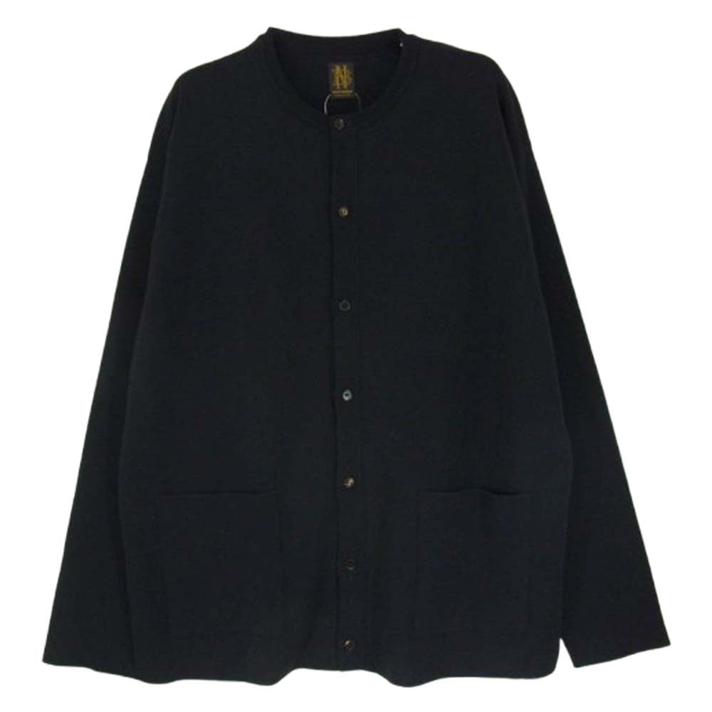 バトナ― BN-24FW-025 ウール ニット クルーネック カーディガン ブラック系 2【中古】