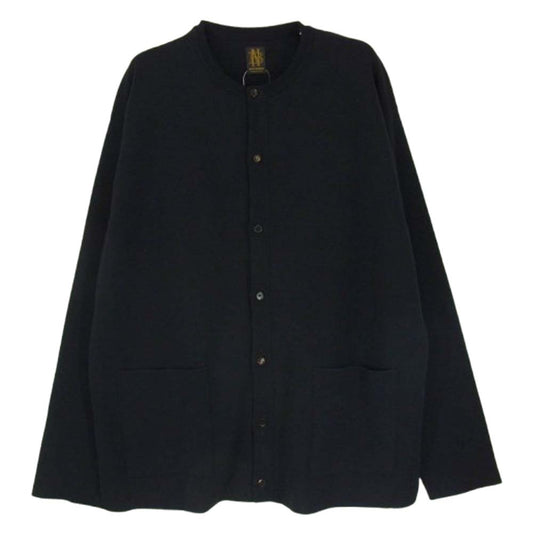 バトナ― BN-24FW-025 ウール ニット クルーネック カーディガン ブラック系 2【中古】
