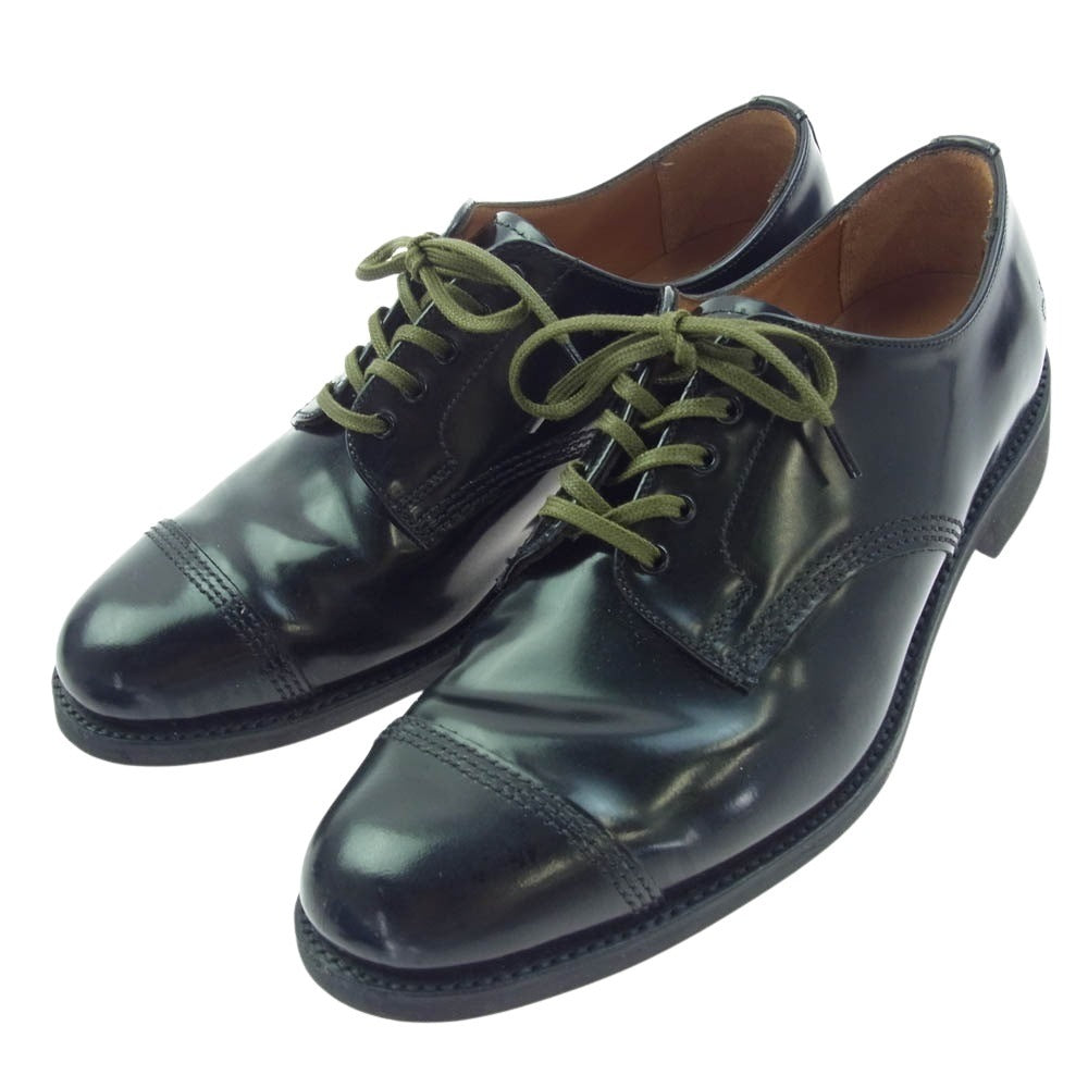 SANDERS サンダース 1128B 英国製 MILITARY DERBY SHOERS ミリタリー ダービー シューズ ブラック系 7.5【中古】