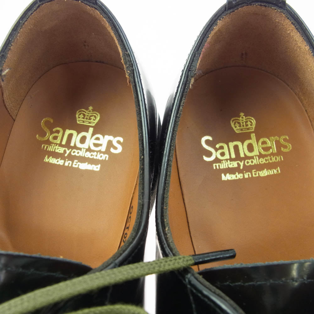 SANDERS サンダース 1128B 英国製 MILITARY DERBY SHOERS ミリタリー ダービー シューズ ブラック系 7.5【中古】
