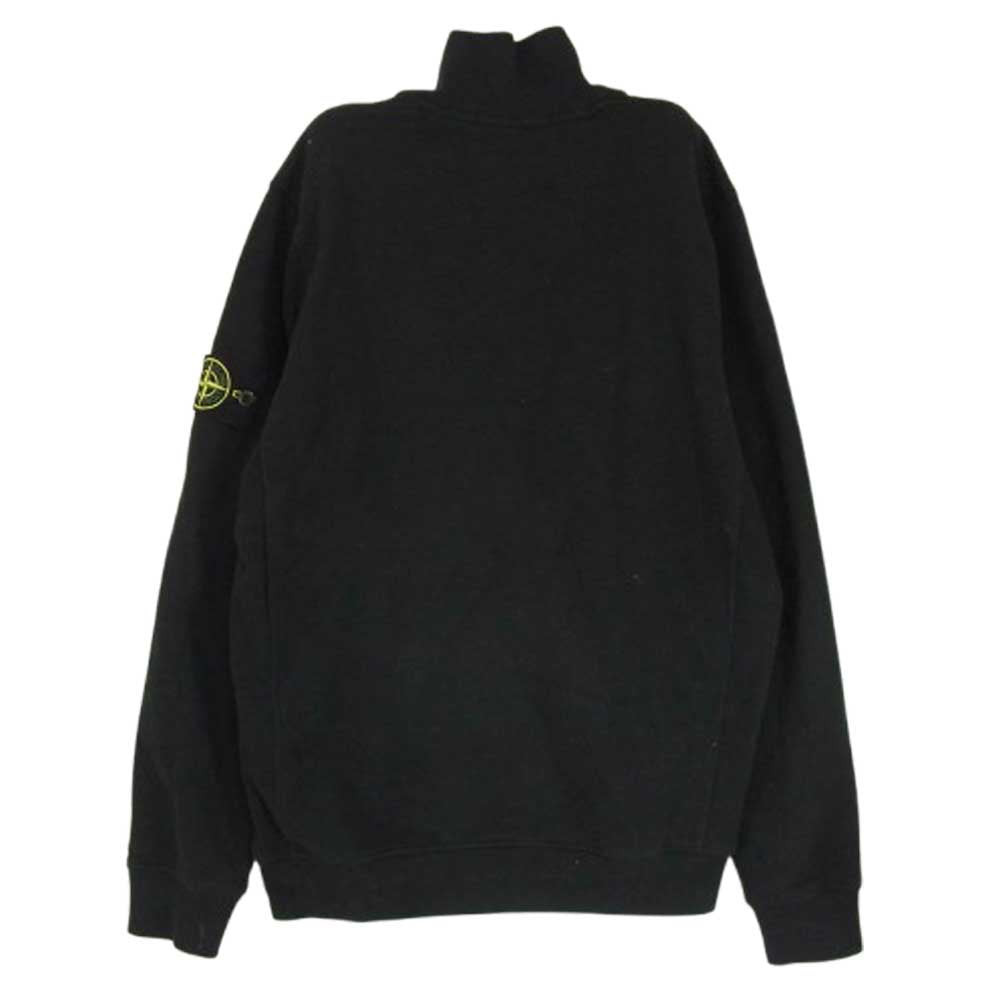 STONE ISLAND ストーンアイランド 24AW 811563420 ワッペンロゴ付き ハーフジップ スウェット ブラック系 S【中古】