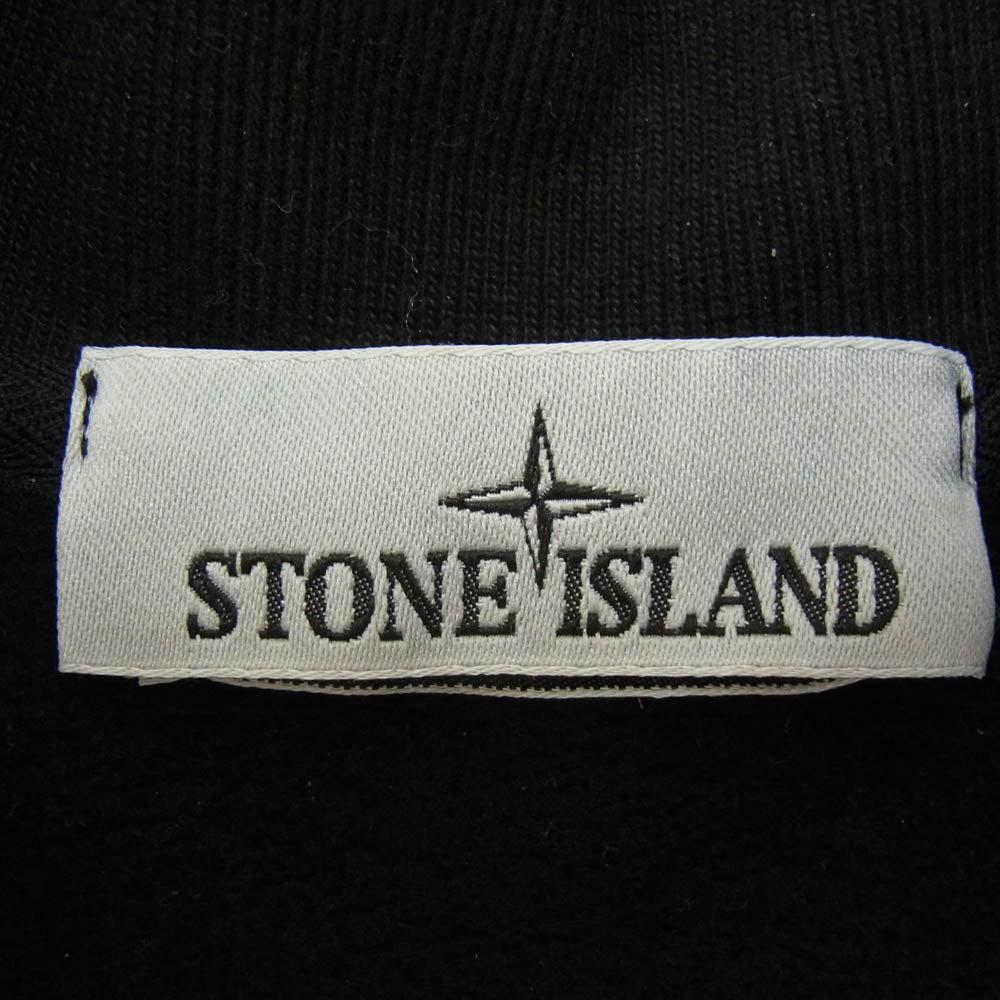 STONE ISLAND ストーンアイランド 24AW 811563420 ワッペンロゴ付き ハーフジップ スウェット ブラック系 S【中古】