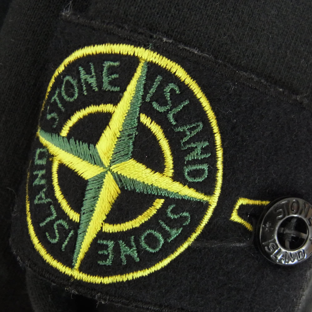 STONE ISLAND ストーンアイランド 24AW 811563420 ワッペンロゴ付き ハーフジップ スウェット ブラック系 S【中古】