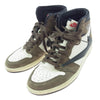 NIKE ナイキ CD4487-100 Travis Scott Air Jordan 1 Retro High OG TS SP Sail/Dark Mocha トラヴィススコット エアジョーダン1 レトロ ハイ OG TS SP セイル/ダークモカ スニーカー【フェイクバスターズ鑑定済み】 ブラウン系 ホワイト系 27.5cm【中古】