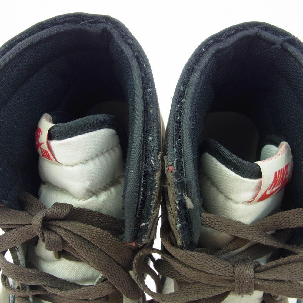 NIKE ナイキ CD4487-100 Travis Scott Air Jordan 1 Retro High OG TS SP Sail/Dark Mocha トラヴィススコット エアジョーダン1 レトロ ハイ OG TS SP セイル/ダークモカ スニーカー【フェイクバスターズ鑑定済み】 ブラウン系 ホワイト系 27.5cm【中古】
