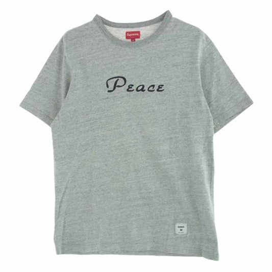 Supreme シュプリーム 18AW Peace S/S Top ピース 半袖 Tシャツ グレー系 M【中古】