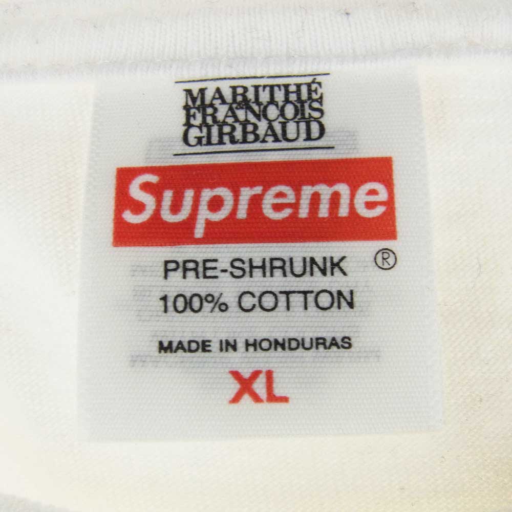Supreme シュプリーム 25SS Marithe Francois Girbaud Tee マリテ フランソワ ジルボー プリント Tシャツ ホワイト系 XL【中古】