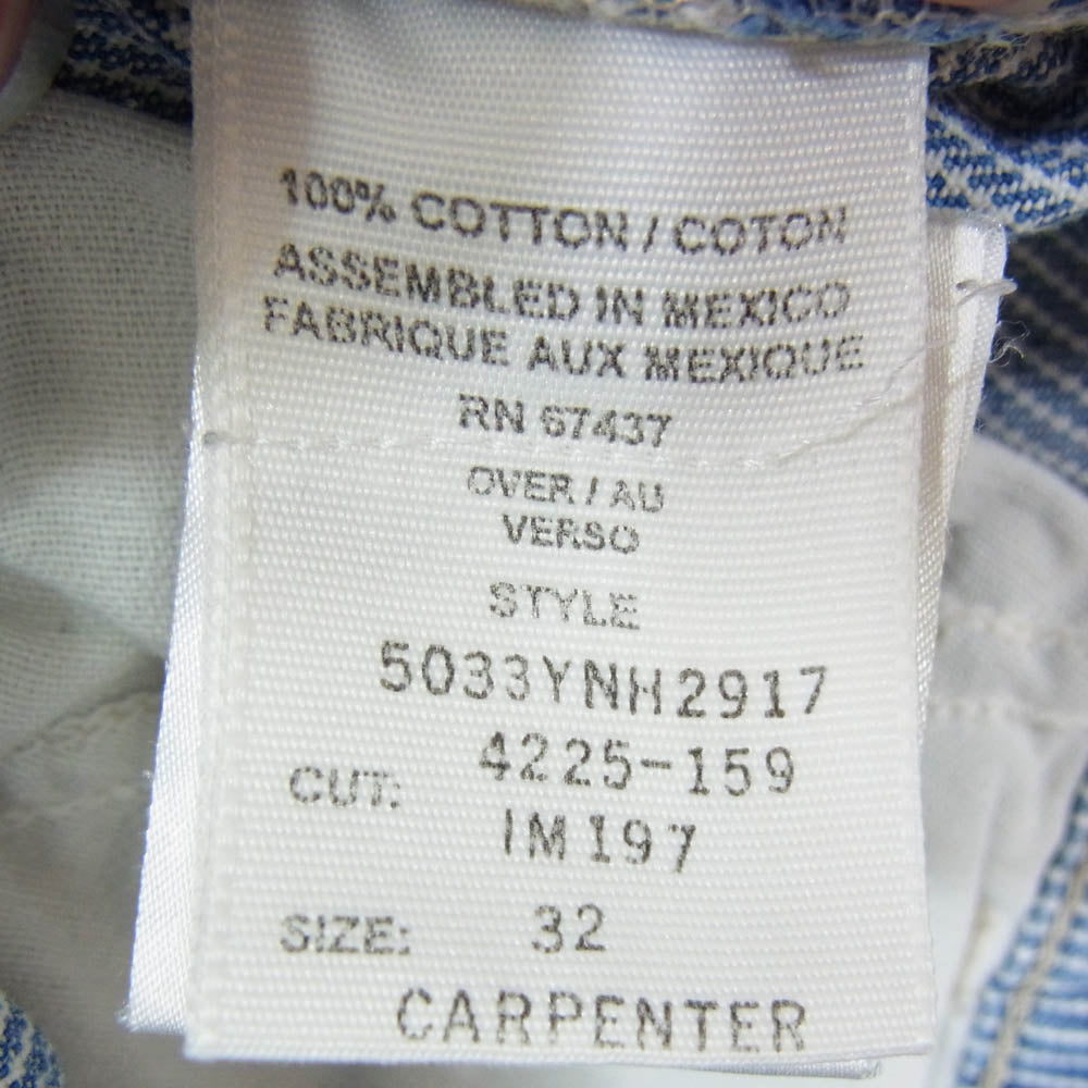 POLO JEANS ポロジーンズ 5033YNH2917 ヒッコリー ペインター パンツ ストライプ ハーフパンツ インディゴブルー系 32【中古】
