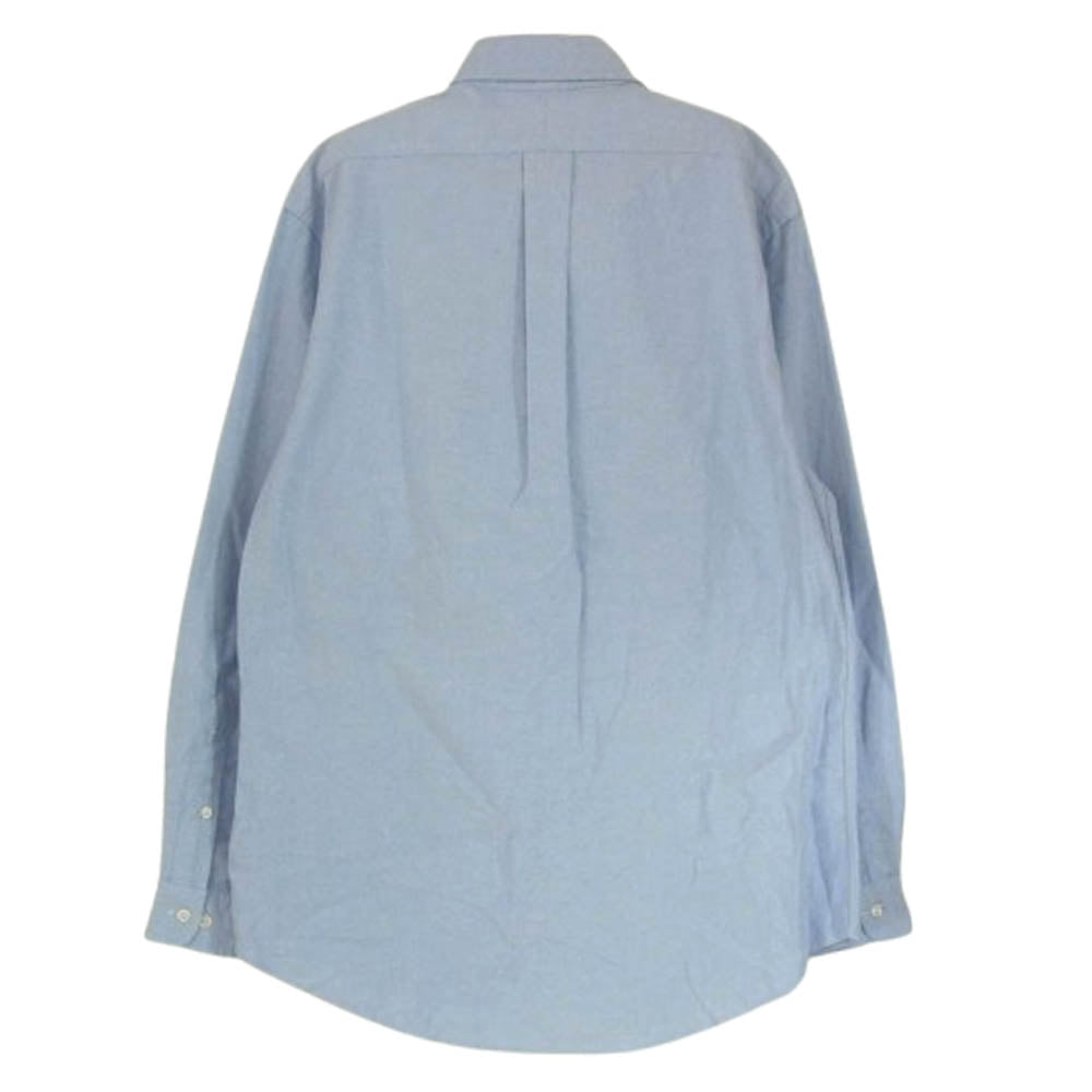 POLO RALPH LAUREN ポロ・ラルフローレン CUSTOM FIT ポニー刺繍 長袖 シャツ ブルー系【中古】