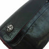 CHROME HEARTS クロムハーツ（原本無） WAVE CROSS BALL ウェーブ クロスボールボタン レザー ウォレット 財布 ブラック系【中古】