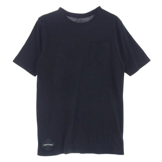 CHROME HEARTS クロムハーツ（原本無） 国内正規品 CHプラス レザーパッチ スクロールラベル ポケット付き 半袖 Tシャツ ブラック系 S【中古】