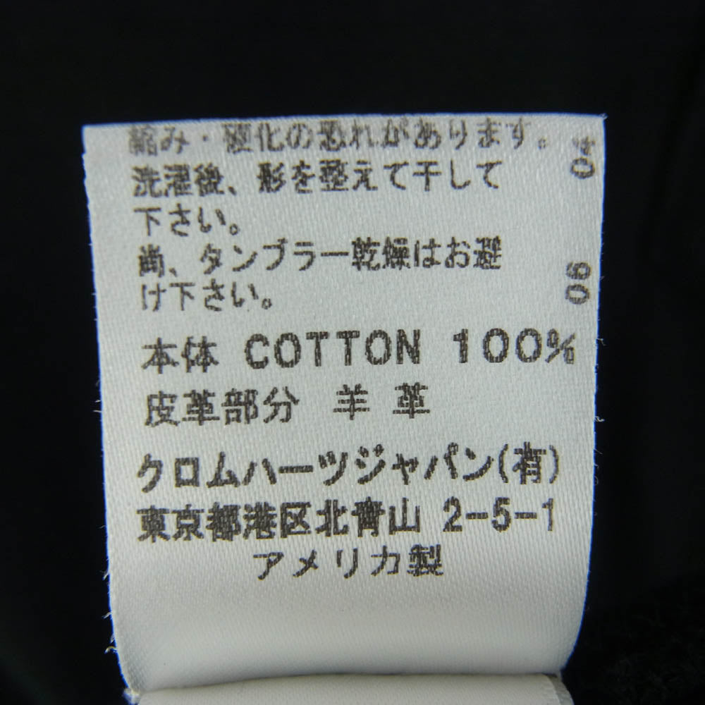 CHROME HEARTS クロムハーツ（原本無） 国内正規品 CHプラス レザーパッチ スクロールラベル ポケット付き 半袖 Tシャツ ブラック系 S【中古】