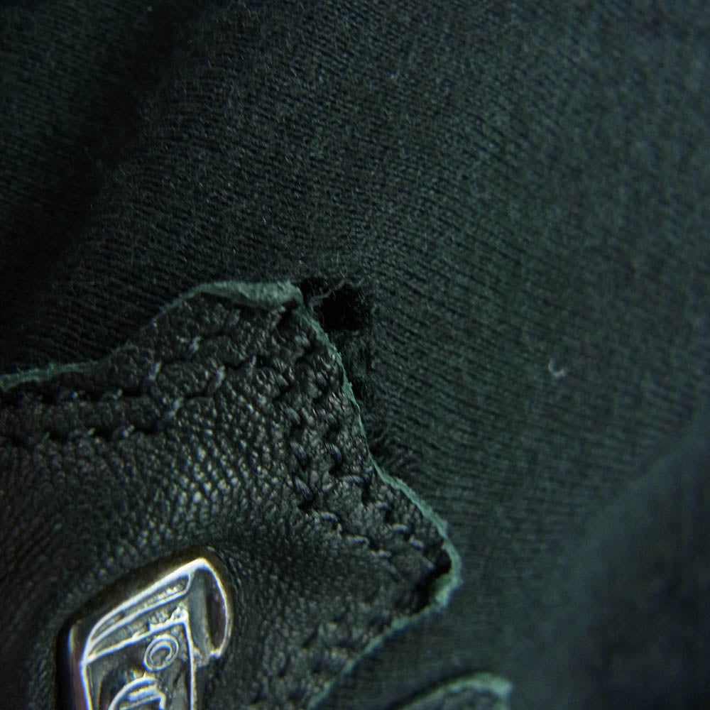 CHROME HEARTS クロムハーツ（原本無） 国内正規品 CHプラス レザーパッチ スクロールラベル ポケット付き 半袖 Tシャツ ブラック系 S【中古】