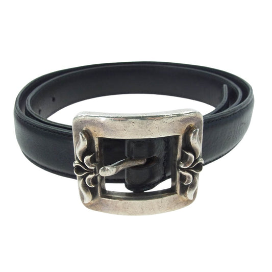 CHROME HEARTS クロムハーツ（原本無） OTJ 1.0inch 1インチ レザー ベルト 32inch ブラック系 32【中古】