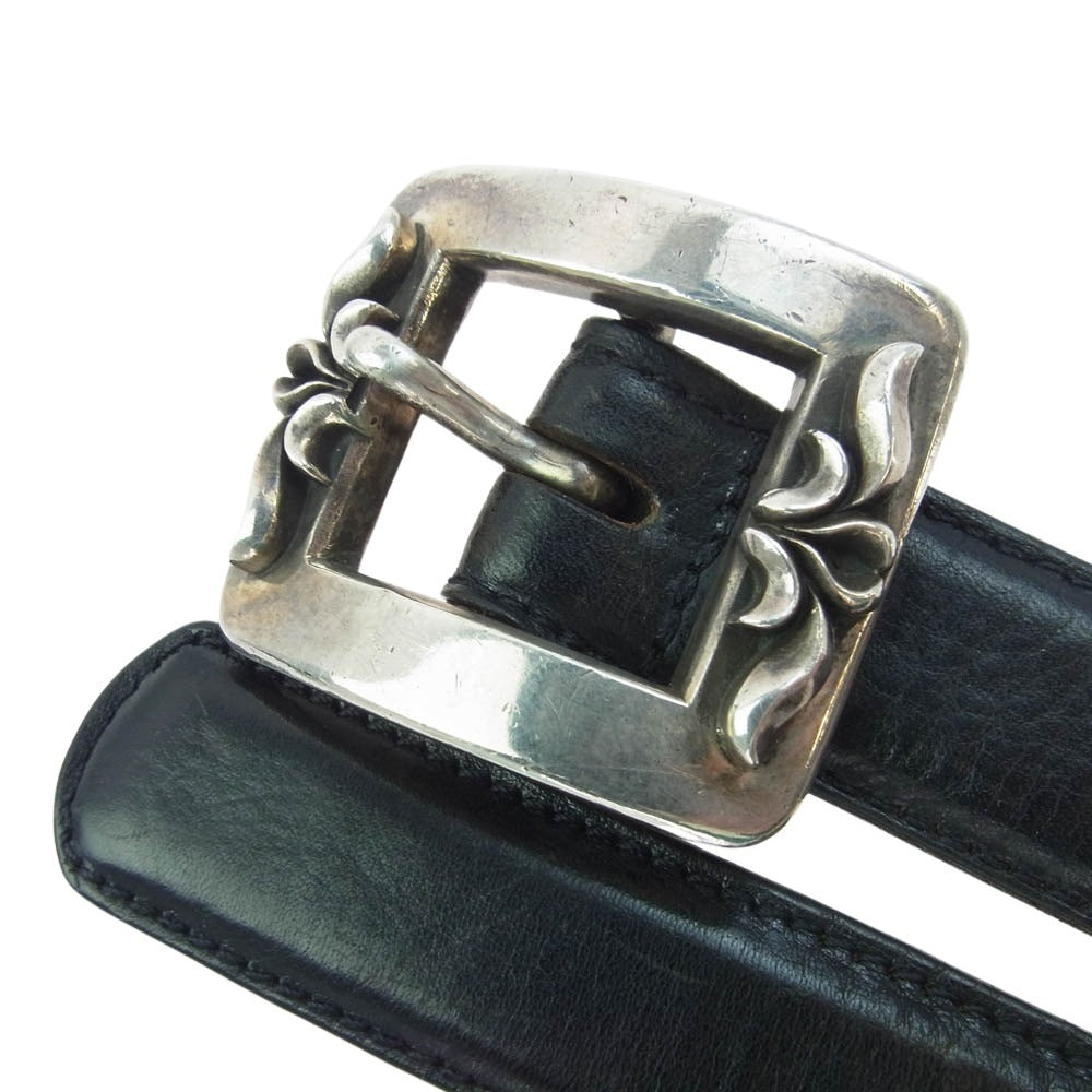 CHROME HEARTS クロムハーツ（原本無） OTJ 1.0inch 1インチ レザー ベルト 32inch ブラック系 32【中古】
