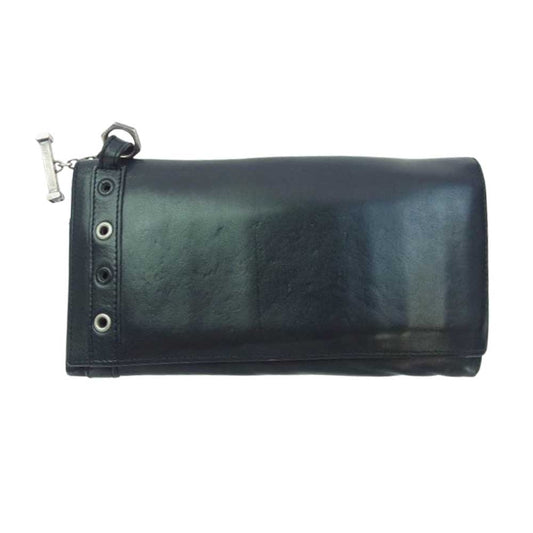 PUERTA DEL SOL プエルタデルソル レザ― ロングウォレット 長財布 ブラック系【中古】