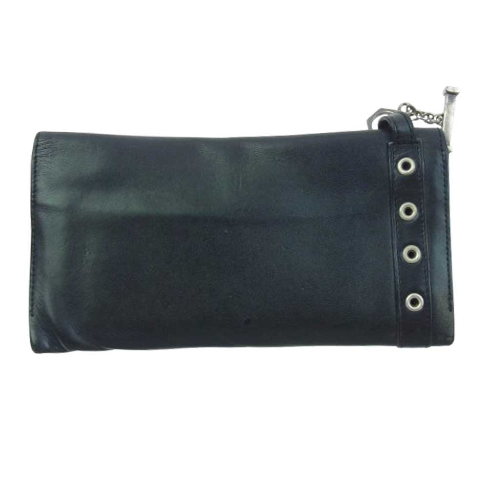 PUERTA DEL SOL プエルタデルソル レザ― ロングウォレット 長財布 ブラック系【中古】