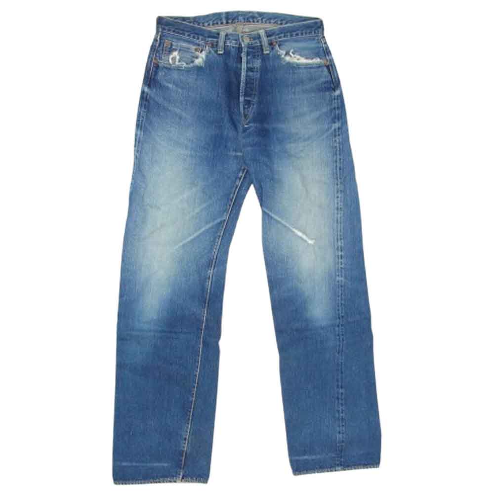 シルバーストーン ボタンフライ セルビッチ デニムパンツ レザ―パッチ インディゴブルー系 33【中古】