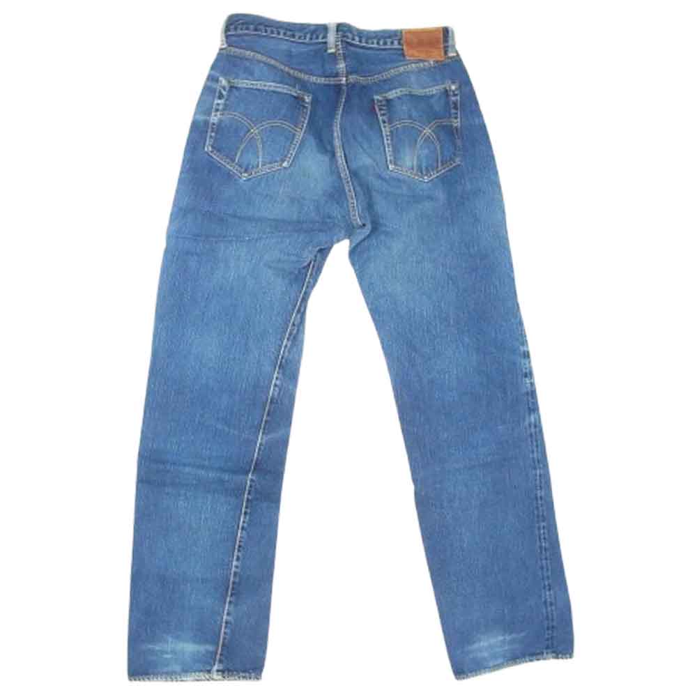 シルバーストーン ボタンフライ セルビッチ デニムパンツ レザ―パッチ インディゴブルー系 33【中古】